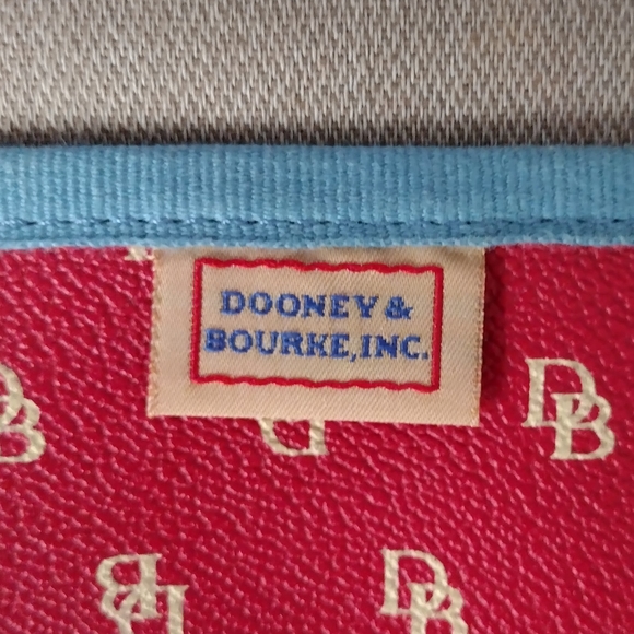 Dooney & Burke Red Signature Coated Canvas with Leather Handles and Trim. - Picture 7 of 15